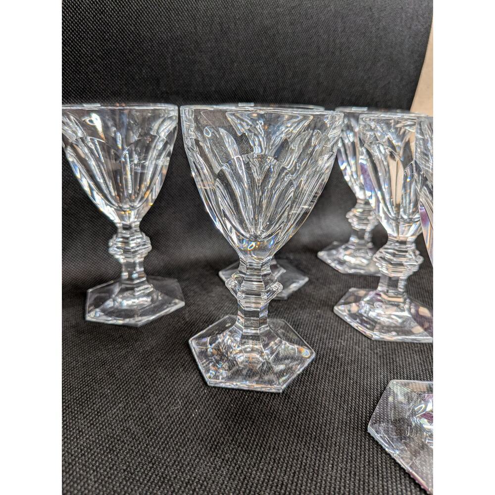 (6) Six Baccarat Harcourt Crystal Port Size Glasses - Picture 4 of 9